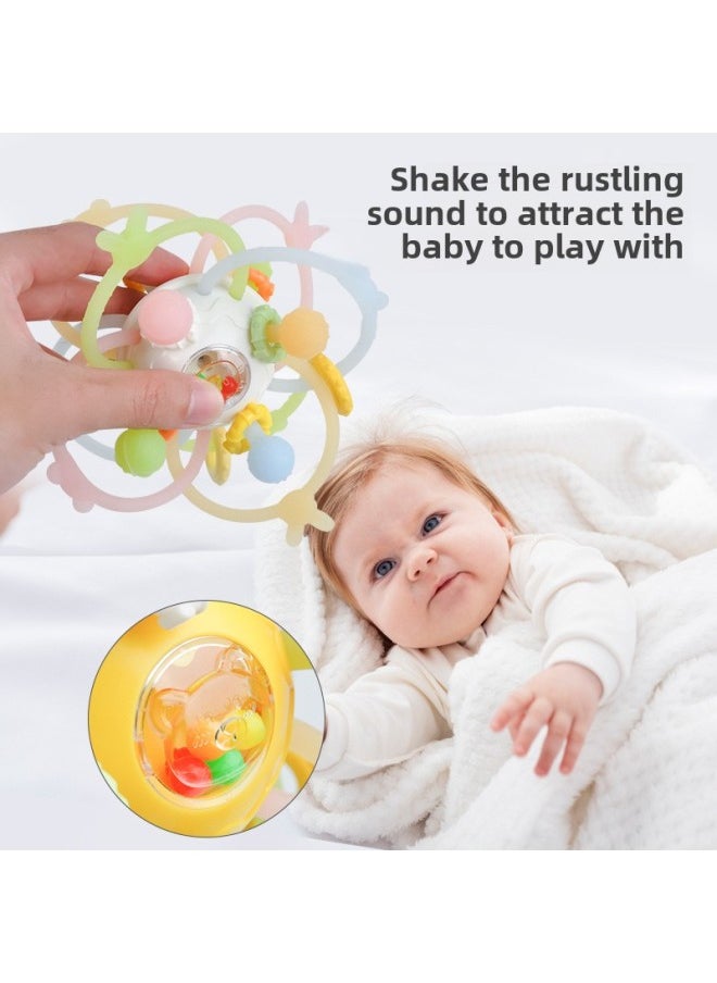 Explosions Manhattan Hand-held Ball Baby Silicone Bite Gel Puzzle Early Education Baby Grasping Grasping Grinding Bar-Color:Light Green
