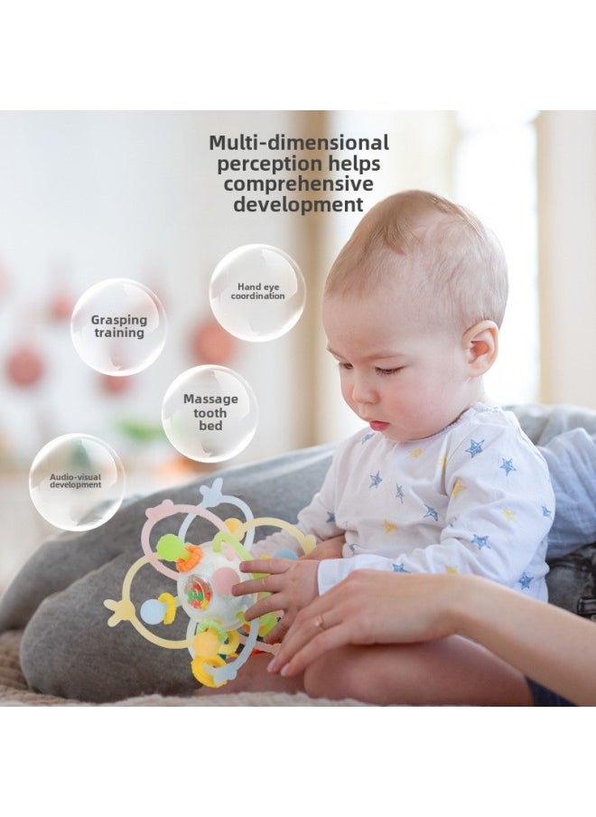 Explosions Manhattan Hand-held Ball Baby Silicone Bite Gel Puzzle Early Education Baby Grasping Grasping Grinding Bar-Color:Light Green