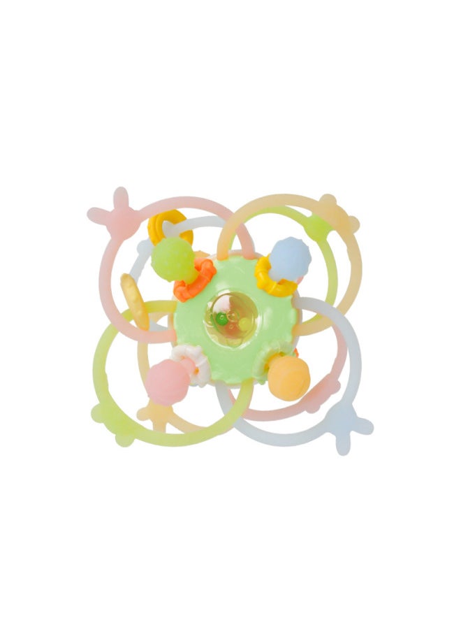 Explosions Manhattan Hand-held Ball Baby Silicone Bite Gel Puzzle Early Education Baby Grasping Grasping Grinding Bar-Color:Light Green