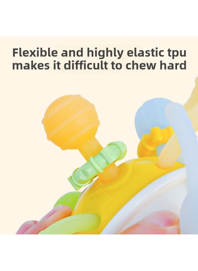 Explosions Manhattan Hand-held Ball Baby Silicone Bite Gel Puzzle Early Education Baby Grasping Grasping Grinding Bar-Color:Light Green