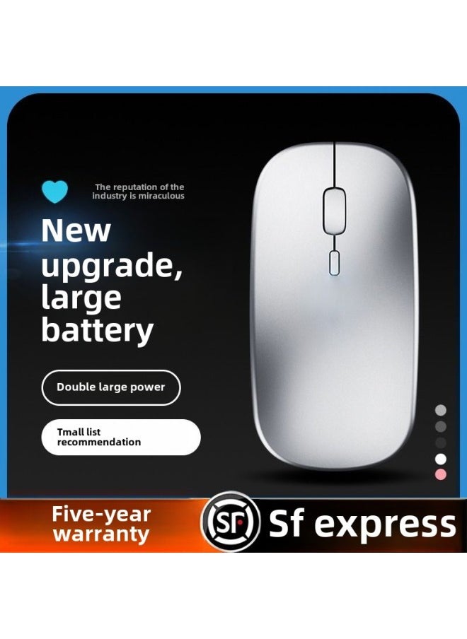 Wireless Mouse Charging Silent Bluetooth Dual-mode Home Office Laptop Desktop External Unlimited Mouse-Specifications:Mysterious Black/battery Version-