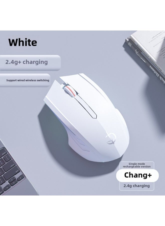 Bluetooth Mouse Wireless Mute For Huawei Notebook Gaming Office Desktop Computer Rechargeable Universal Silent-Specifications:[elegant White Basic Model] 3-button-single Mode-1600dpi