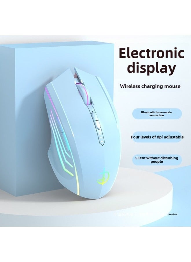 Bluetooth Mouse Wireless Mute For Huawei Notebook Gaming Office Desktop Computer Rechargeable Universal Silent-Specifications:[elegant White Basic Model] 3-button-single Mode-1600dpi