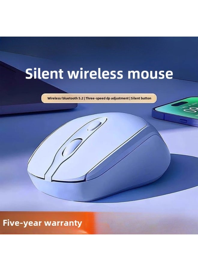 For Dell Wireless Bluetooth Mouse Quiet Rechargeable Battery Tablet PC Female Universal Game Rechargeable Office-Specifications:[bluetooth + Wireless] Rechargeable Model/cool Black