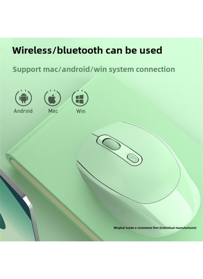 For Lenovo's Wireless Bluetooth Mouse Charging Mute Office Silent Pro14 Notebook Tablet Air-Specifications:Cool Black-bluetooth Wireless Three-mode (rechargeable Model)-official Standard