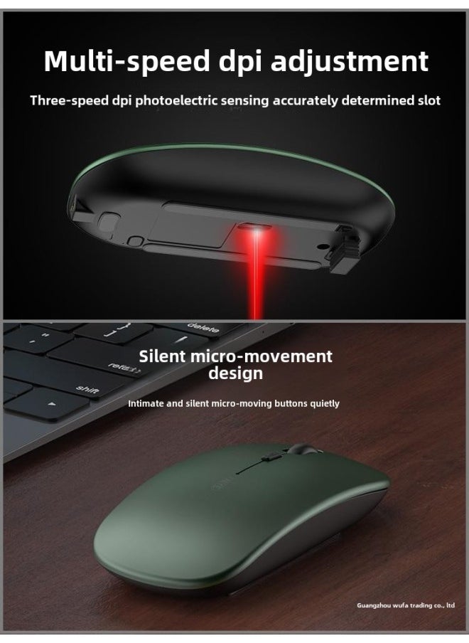 Wireless Bluetooth Mouse Silent Charging Notebook Desktop Computer Office Unlimited Suitable For Lenovo Dell Asus-Specifications:Silver/wireless Version [battery Version + Powerful Battery Life]