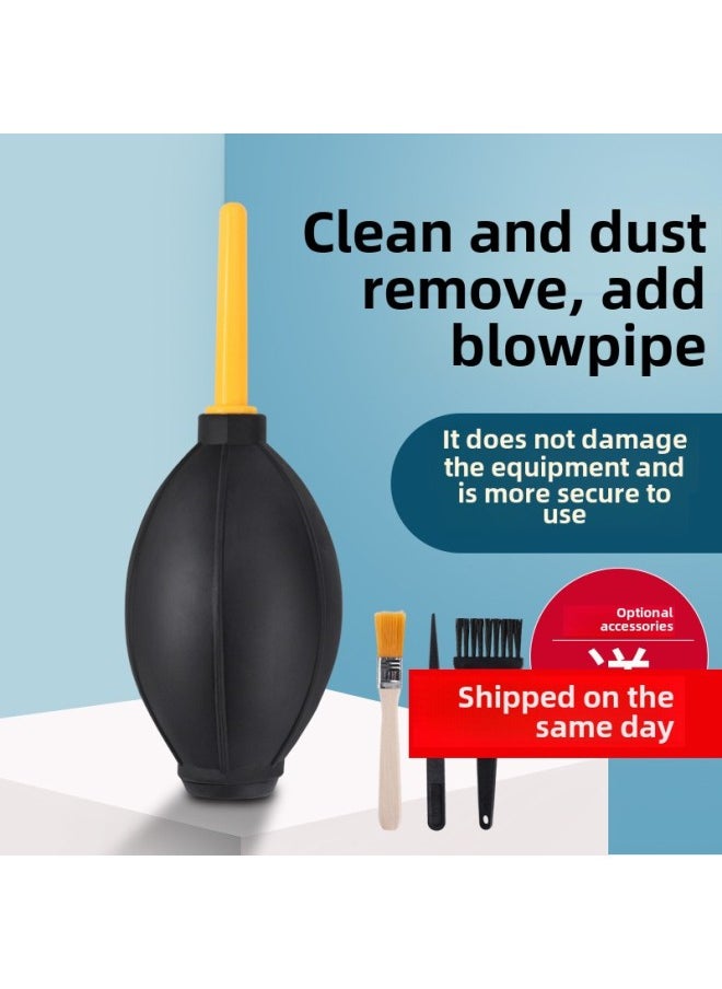 Blow Balloon Skin Tiger Powerful Air Blow Camera Lens Cleaning Micro SLR Silicone Computer Keyboard Dust Removal Dust Blow Ball-Color:Blue Long Mouth Blowing Dust Ball + Brush Tweezers