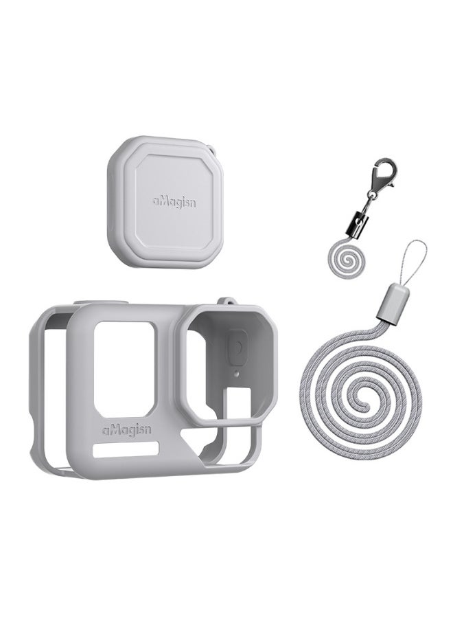 AMagisn Amei Yingshi Insta360 AcePro2 Silicone Cover Protective Cover Lens Body Protection Accessories-Color:【acepro2】light Gray