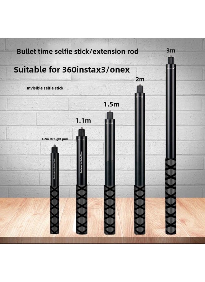 3 M Selfie Stick Panoramic Motion Telescopic Extension Rod For 360X3 Camera Gopro Extension Rod-Color:66-300CM