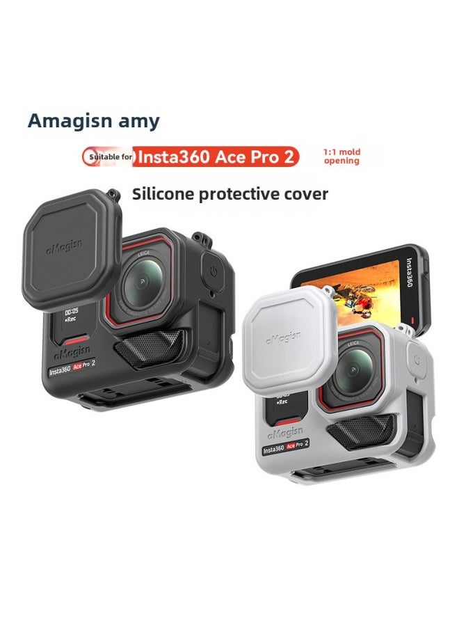 AMagisn Amei Yingshi Insta360 AcePro2 Silicone Cover Protective Cover Lens Body Protection Accessories-Color:Acepro