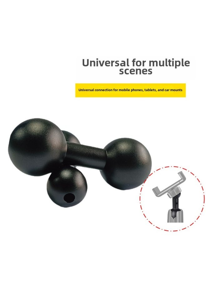 Aluminum Alloy Ball Head 25mm To 17mm Double Ball Head Connecting Rod Motorcycle Car Mobile Phone Navigation Bracket Adapter Accessories-Color:Double Ball Head 17 Turn 25