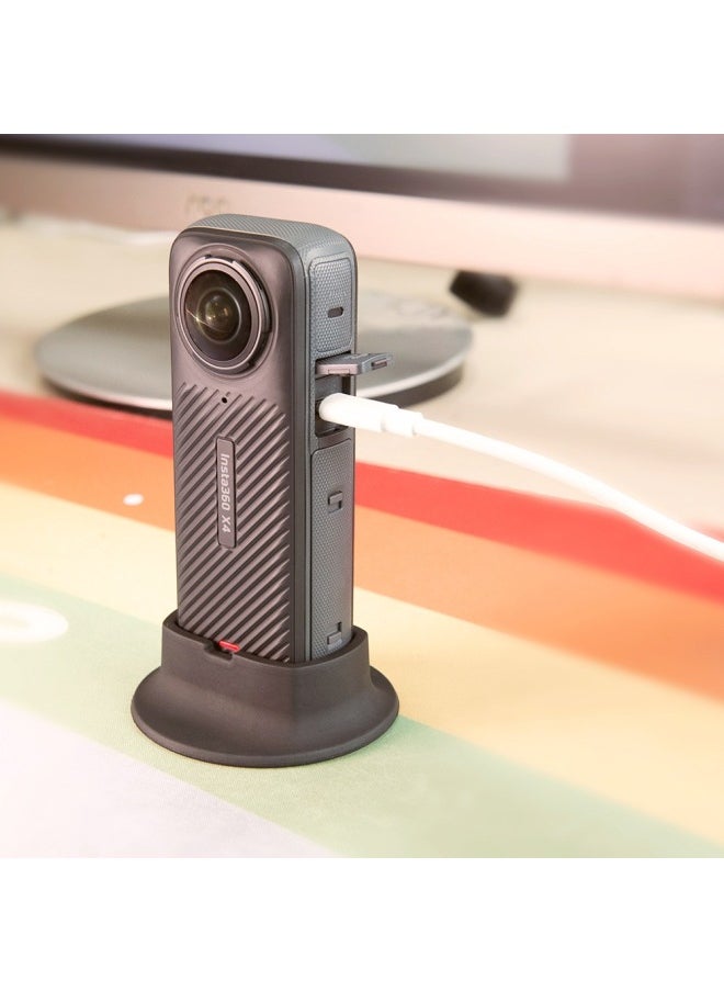 Insta360 X4 Desktop Fixed Base Lens Protective Cover Silicone Cover Soft Rubber Cover Camera Accessories-Color:360X4 Silicone Cover Lens Protection Cover