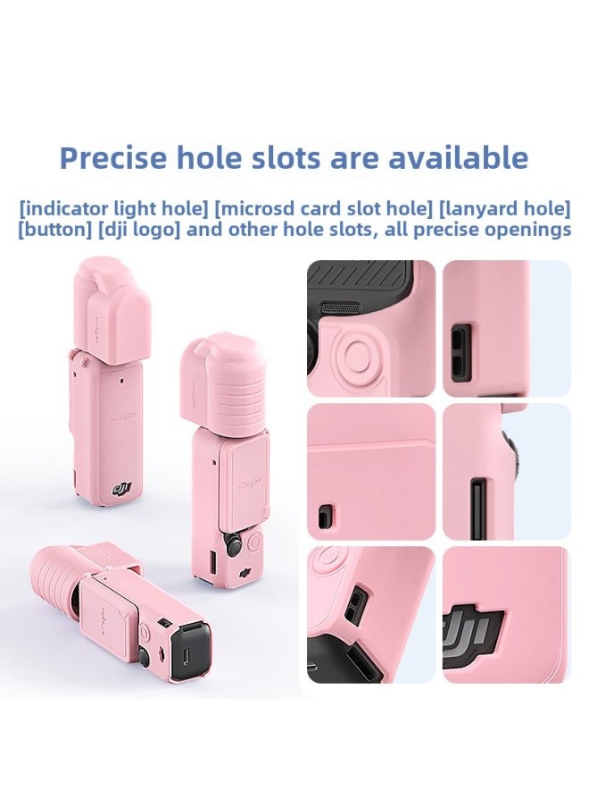 AMagisn Amai DJI Osmo Pocket3 Silicone Lens Cover DJI PTZ Protective Accessories-Color:All-round