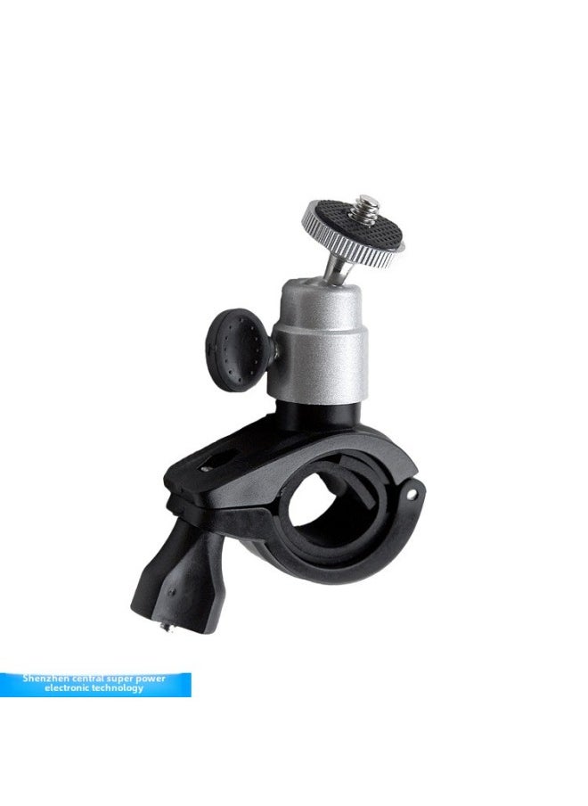 Aluminum Alloy Bicycle/motorcycle Car Camera Driving Recorder Sports Camera DV Bracket-Color:Silver