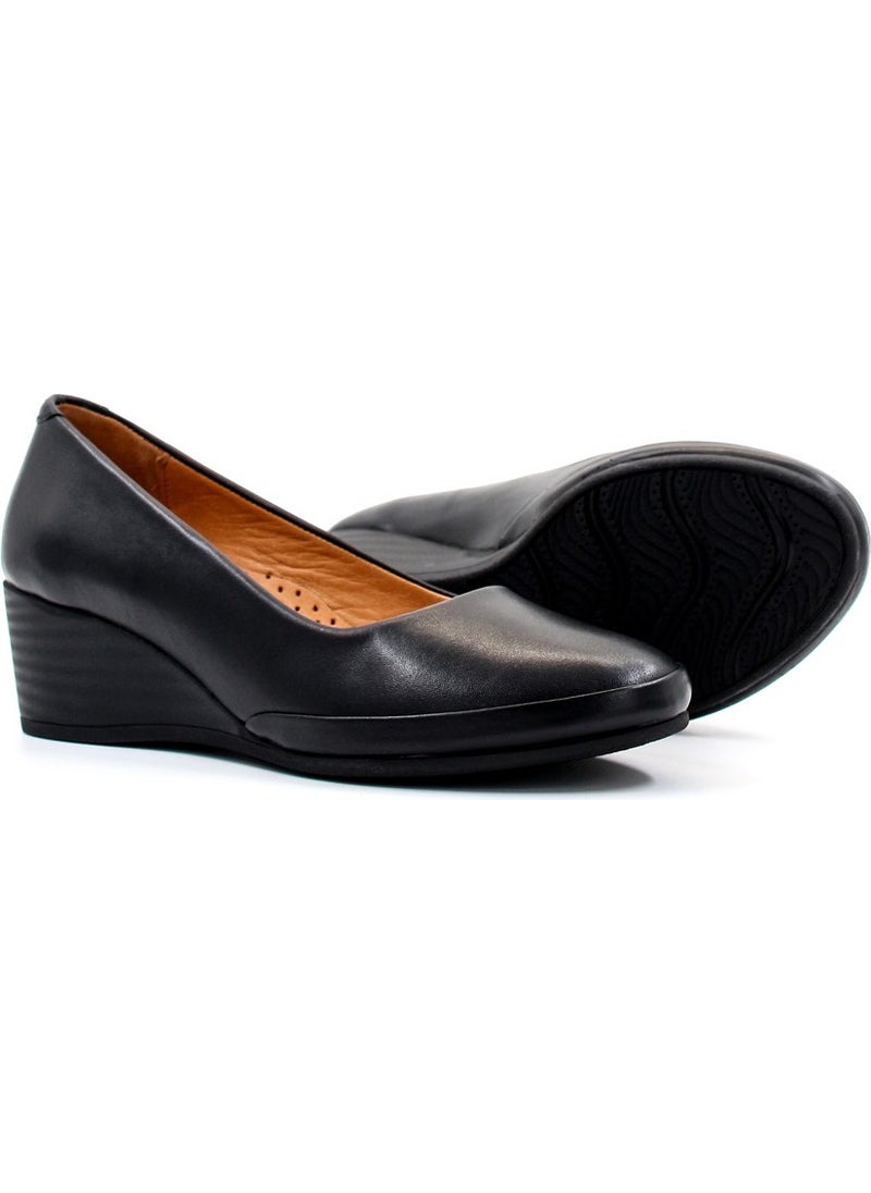 Leather Women's Wedge Heel Shoes 411ZA291