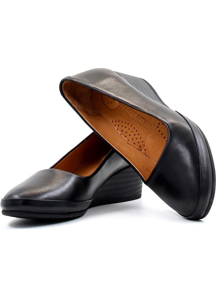 Leather Women's Wedge Heel Shoes 411ZA291