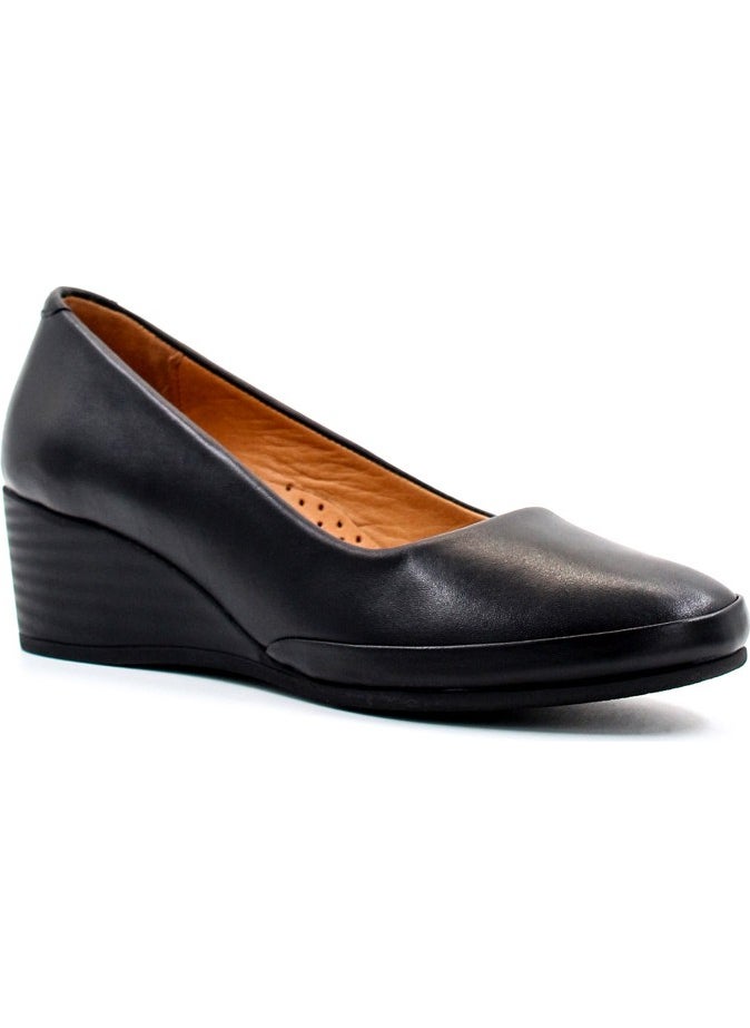 Leather Women's Wedge Heel Shoes 411ZA291