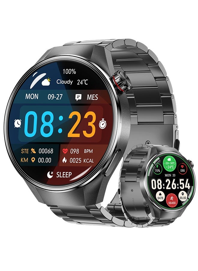 Men's Bluetooth Smartwatch, 1.75-Inch Full-Screen Touch, Bluetooth To Answer/Make Calls, Exercise And Sleep Monitoring, Message Notification Display, Universal Smart Bracelet For Android And IOS Systems, G5 Plus