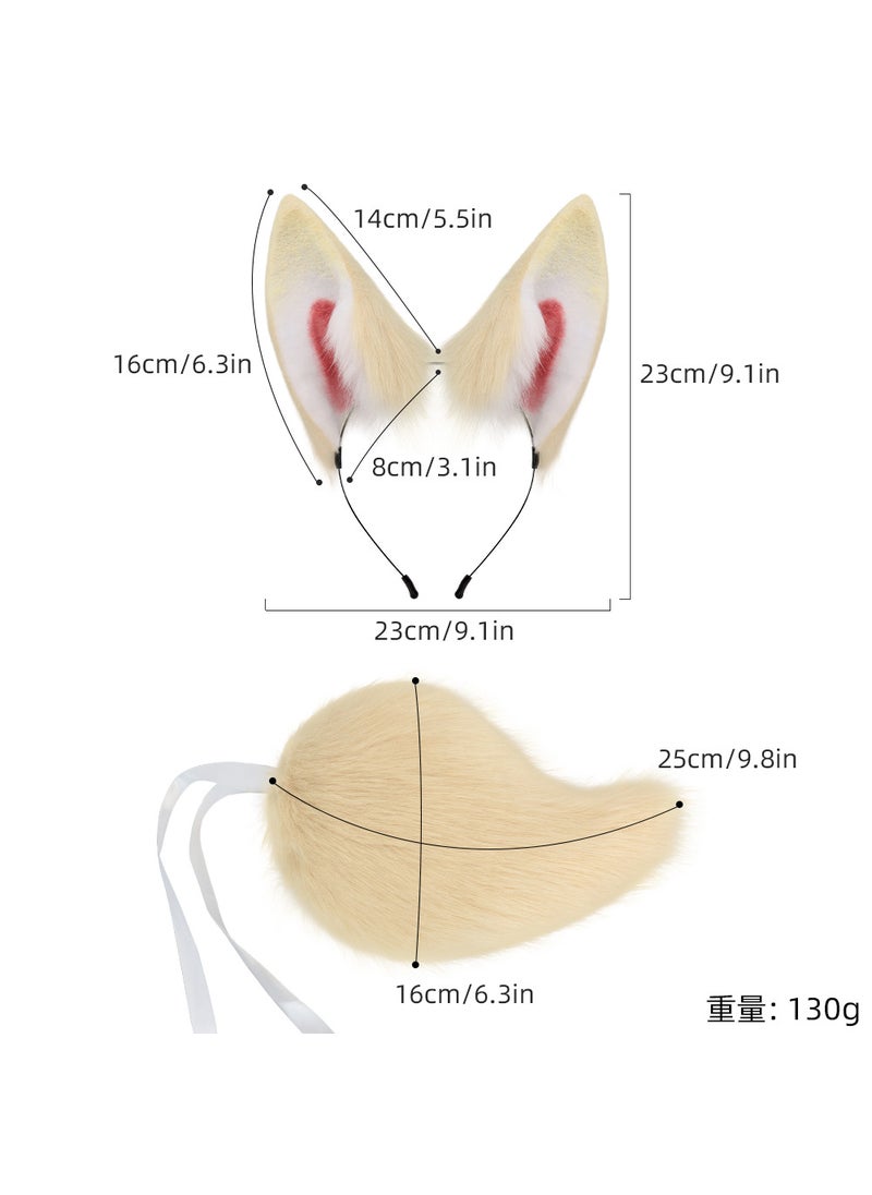 Fluffy Cosplay Bunny Ears Tail Set Suit