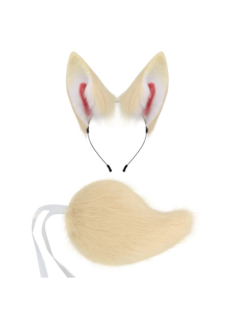 Fluffy Cosplay Bunny Ears Tail Set Suit