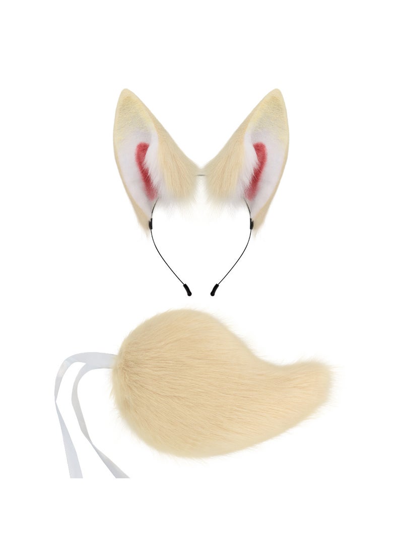 Fluffy Cosplay Bunny Ears Tail Set Suit