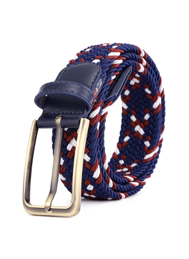Unisex Elastic Woven Belt 39 Colors Alloy Buckle Zhonglan