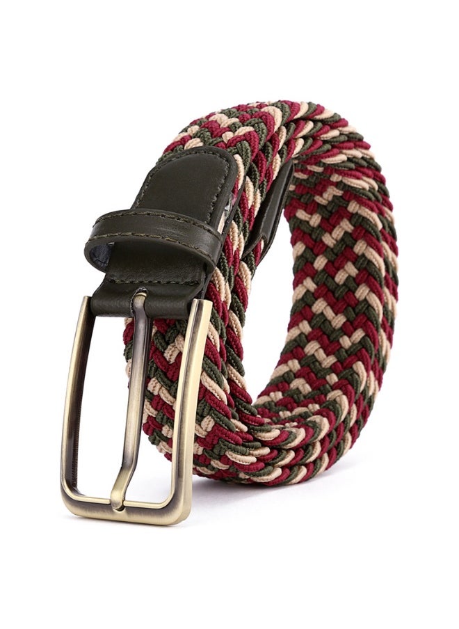 Unisex Elastic Woven Belt 39 Colors Alloy Buckle Zhonglan