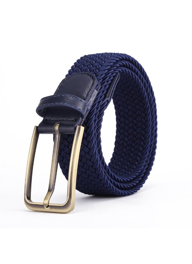 Unisex Elastic Woven Belt 39 Colors Alloy Buckle Zhonglan
