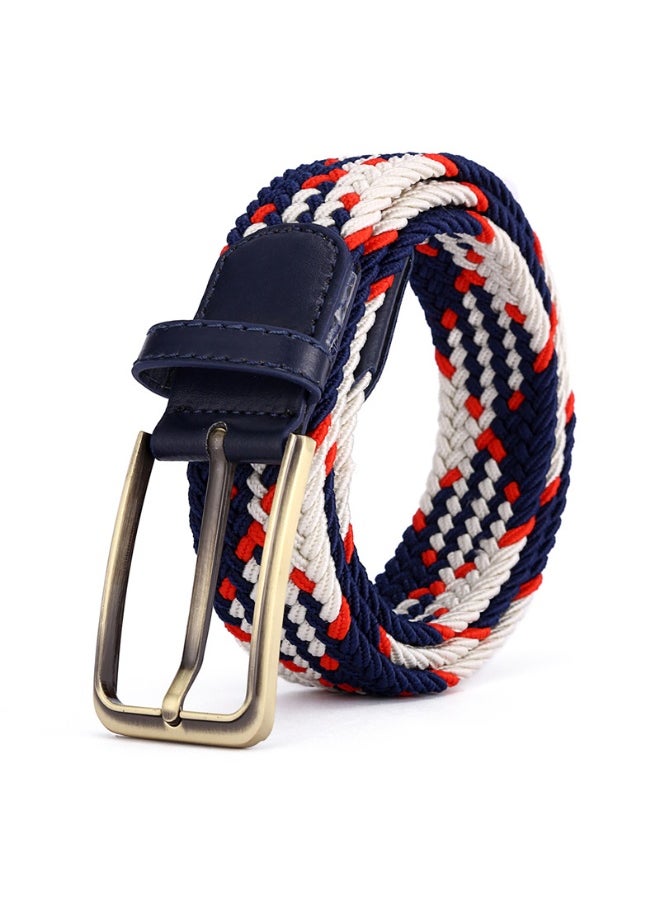 Unisex Elastic Woven Belt 39 Colors Alloy Buckle Zhonglan