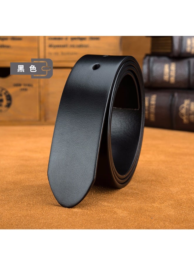 Genuine Leather Mens Belt Strap Without Buckle Coffee 3.35cm
