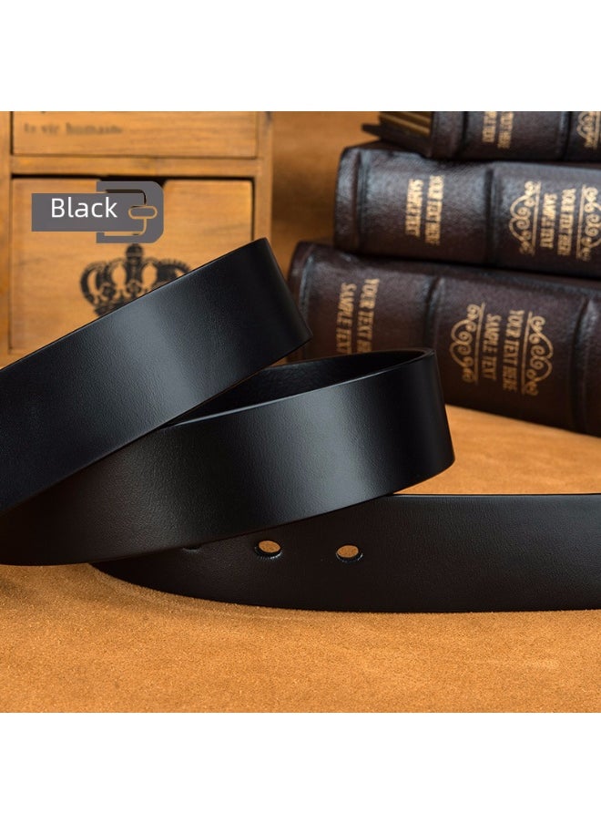 Genuine Leather Mens Belt Strap Without Buckle Coffee 3.35cm