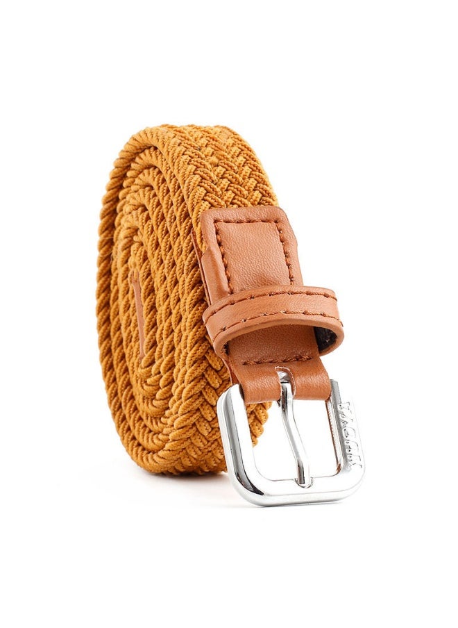 Unisex Elastic Woven Belt Casual Stretch Black