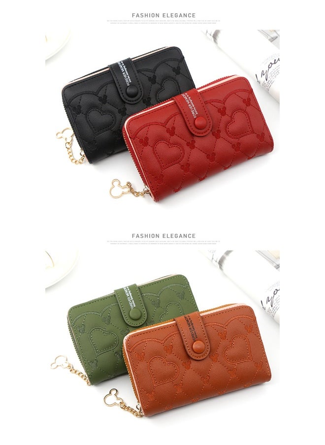 Women's Purse Fashion Women's Mid-length Zipper Buckle Purse Clutch Purse Coin Purse