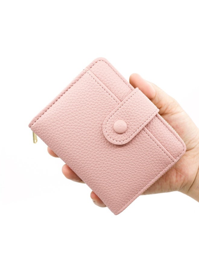 Women's Purse Simple Lychee Print Zipper Coin Purse Short Girl's Purse Money Clip