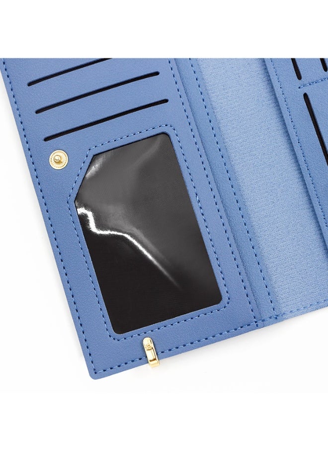 Women's Purse Simple Fashion Women's Long Purse 2 Fold Money Clip Purse Purse Purse Zipper Bag