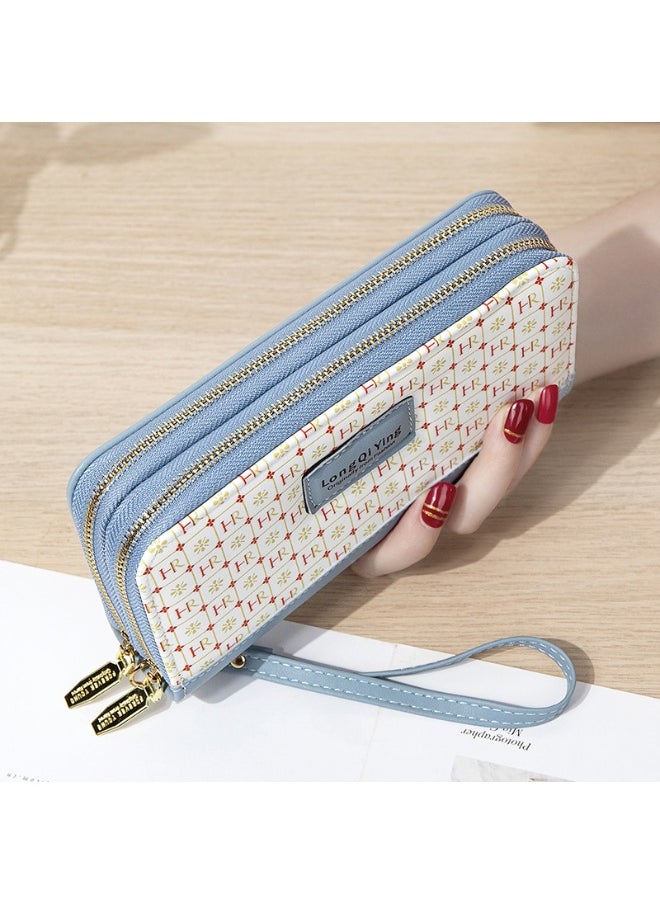 Women's Long All-in-one Double Zipper Student Letter Large Capacity Coin Purse