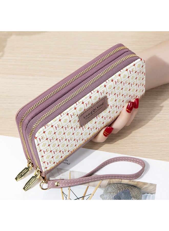 Women's Long All-in-one Double Zipper Student Letter Large Capacity Coin Purse