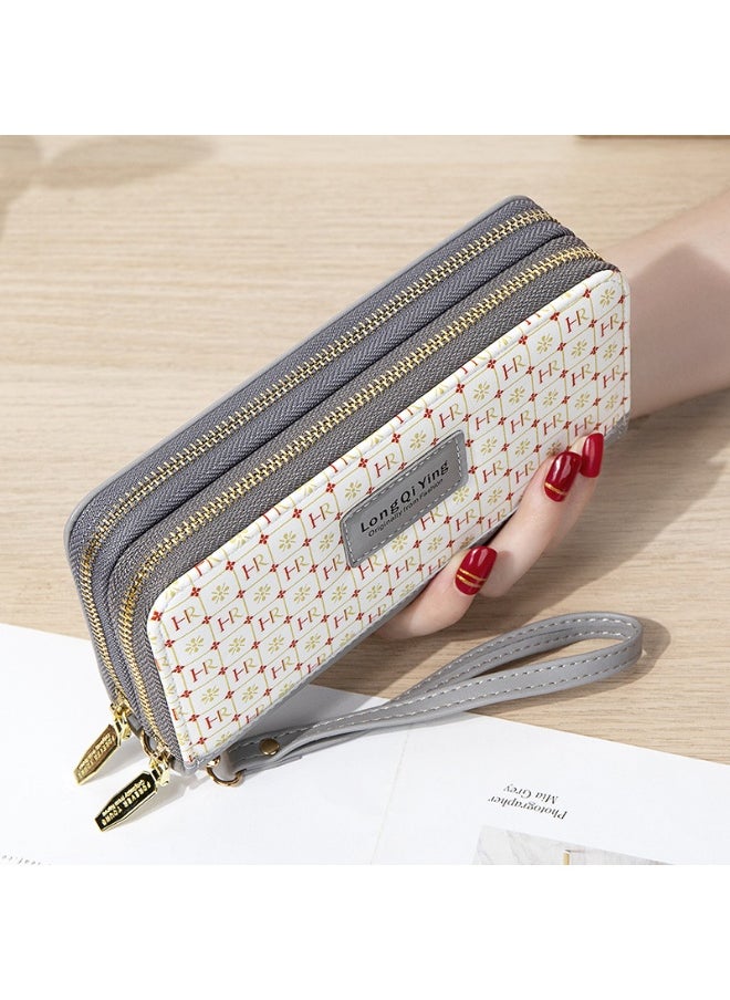 Women's Long All-in-one Double Zipper Student Letter Large Capacity Coin Purse