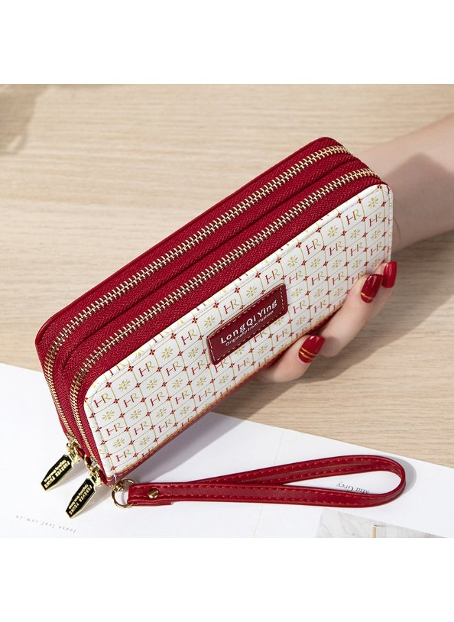 Women's Long All-in-one Double Zipper Student Letter Large Capacity Coin Purse