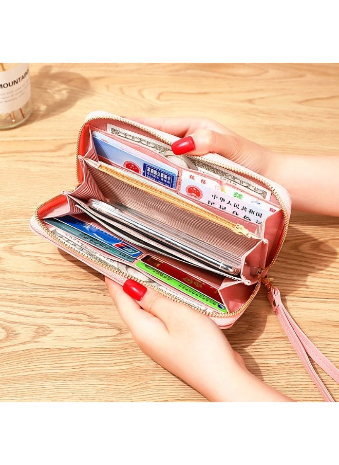 Cute Cat Holding Purse Women's Long Zipper Korean Fashion Handbag Coin Purse