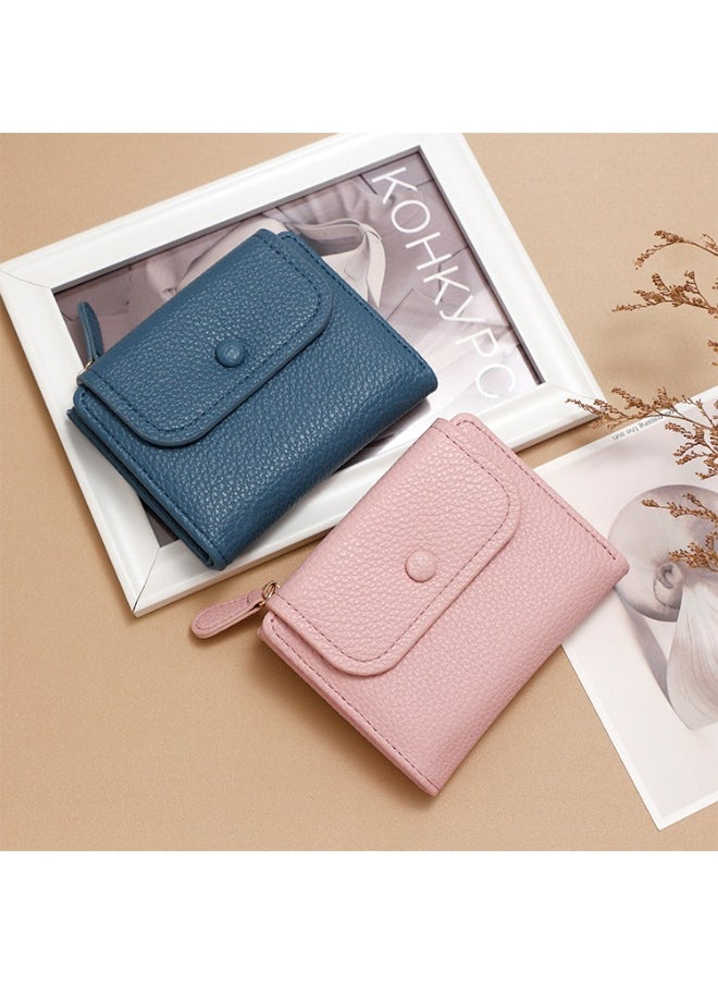 Zipper Coin Purse Niche Creative Multi-functional Card Bag Fashion Lychee Pattern Women's Short Purse