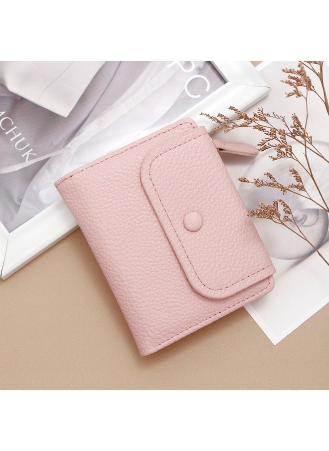 Zipper Coin Purse Niche Creative Multi-functional Card Bag Fashion Lychee Pattern Women's Short Purse