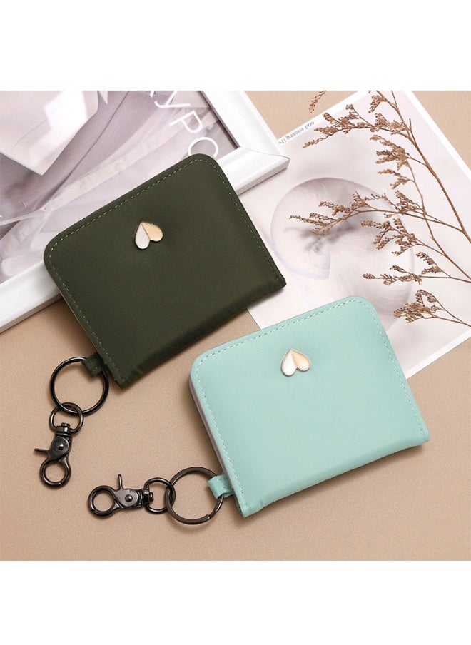 Cute Girl Card Bag Portable Candy Color Compact Certificate Bag Multi-card Card Bag Key Chain