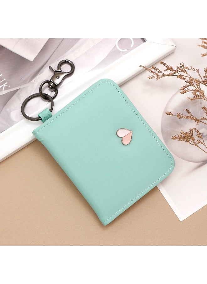 Cute Girl Card Bag Portable Candy Color Compact Certificate Bag Multi-card Card Bag Key Chain