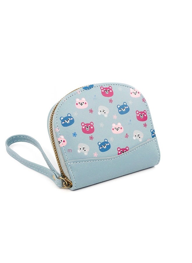Card Bag Cute Cartoon Short Zipper Purse Card Bag Women's Bear Coin Purse