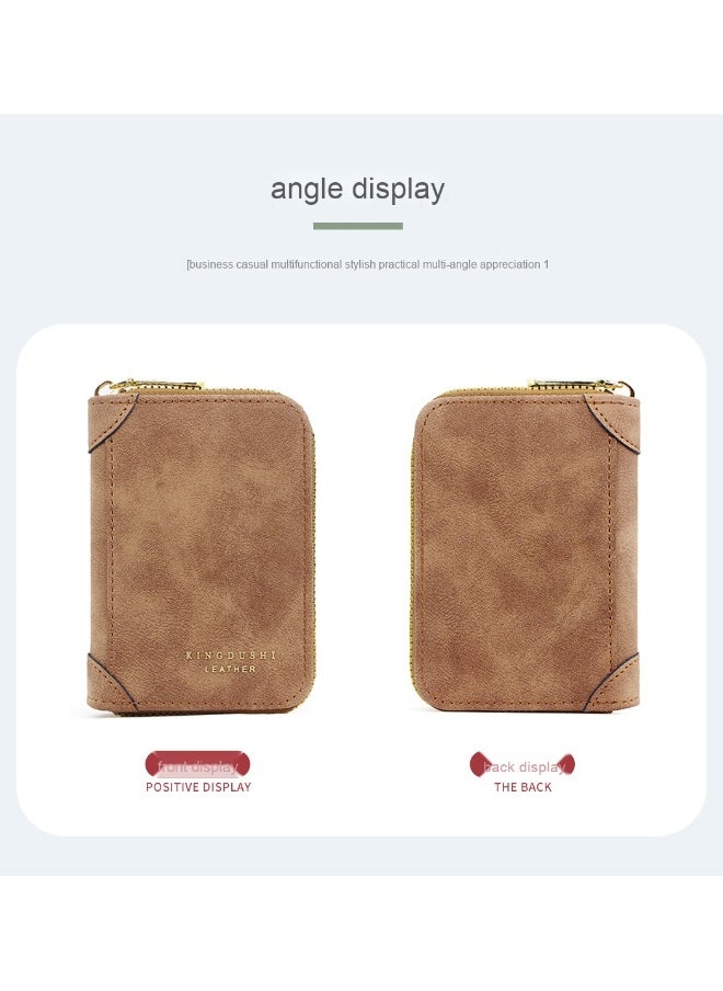 Card Bag Exquisite Pu Matte Texture Large Capacity Multi-card Bag Organ Bag Coin Wallet Card Bag