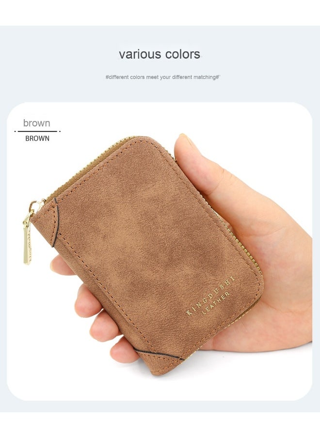 Card Bag Exquisite Pu Matte Texture Large Capacity Multi-card Bag Organ Bag Coin Wallet Card Bag
