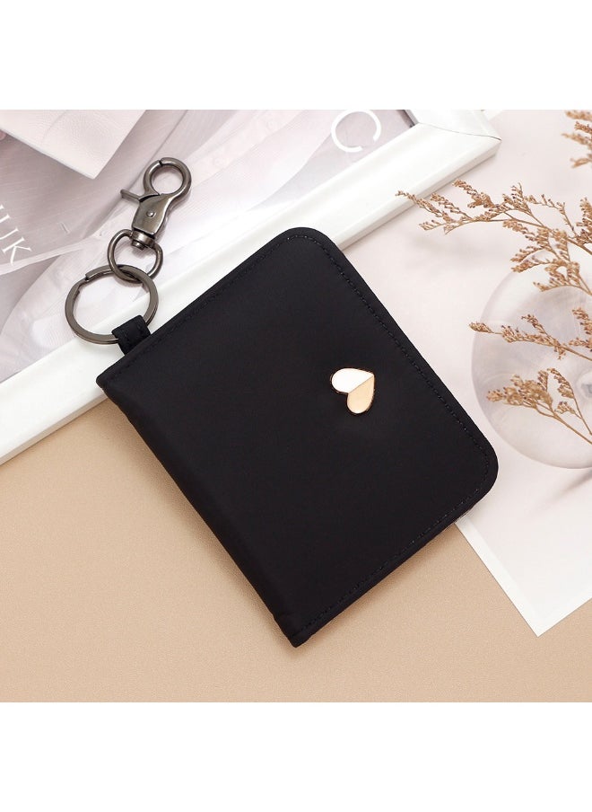 Cute Girl Card Bag Portable Candy Color Compact Certificate Bag Multi-card Card Bag Key Chain