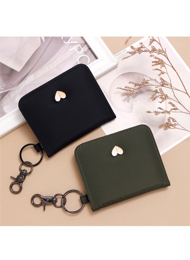 Cute Girl Card Bag Portable Candy Color Compact Certificate Bag Multi-card Card Bag Key Chain