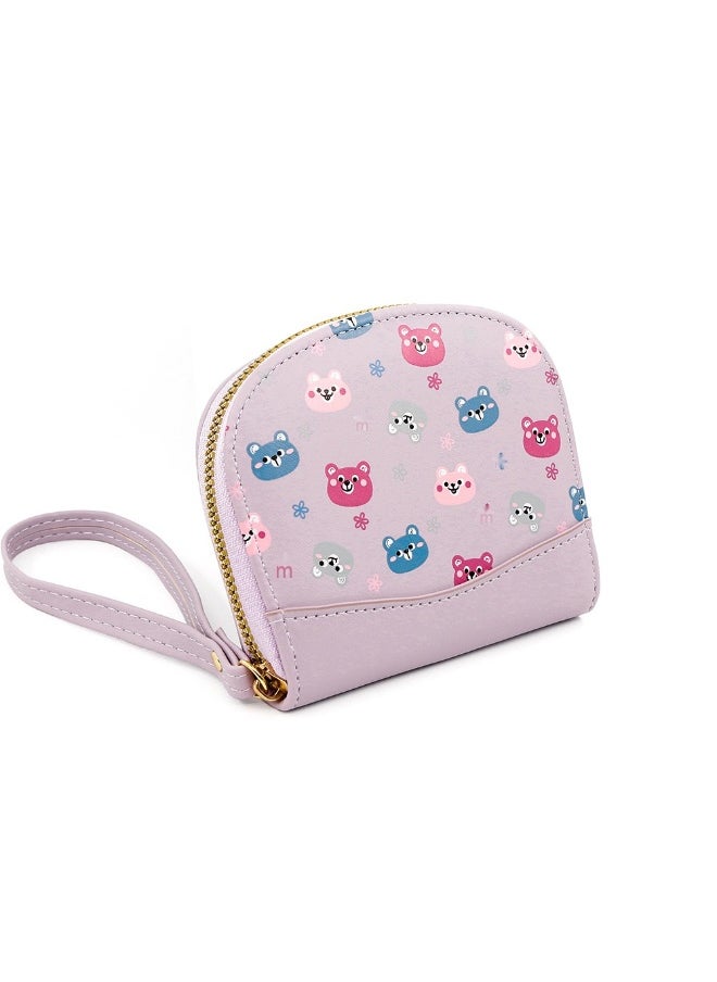 Card Bag Cute Cartoon Short Zipper Purse Card Bag Women's Bear Coin Purse